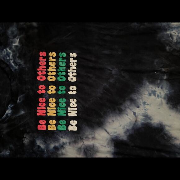 Discreet Be Nice To Others Tie Dye Dress Large NWT - Picture 2 of 3